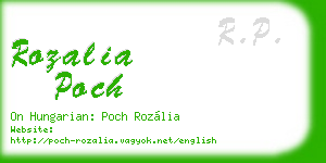 rozalia poch business card